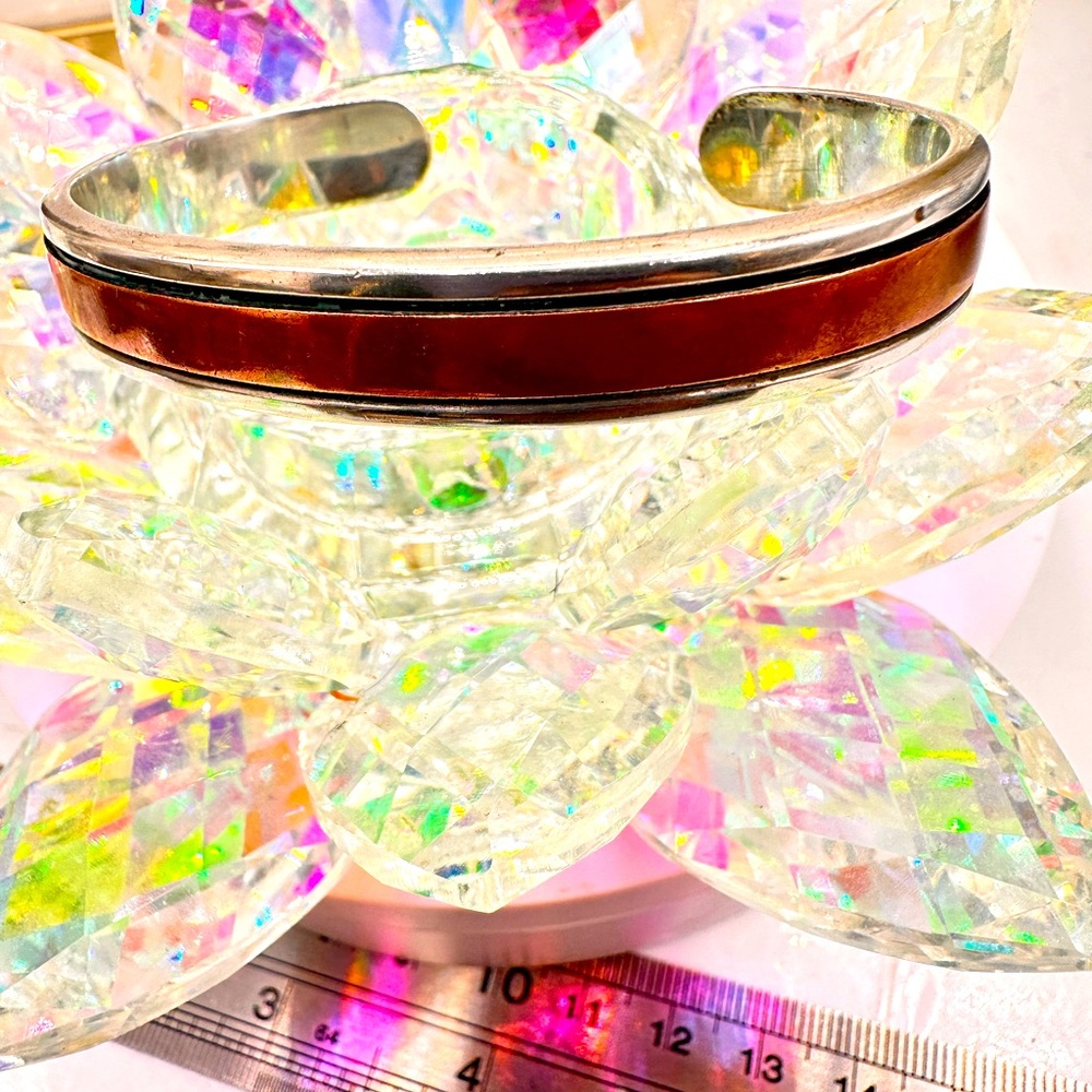 Rare, HARD to Find, retired James Avery 925 silver bracelet cuff with copper.